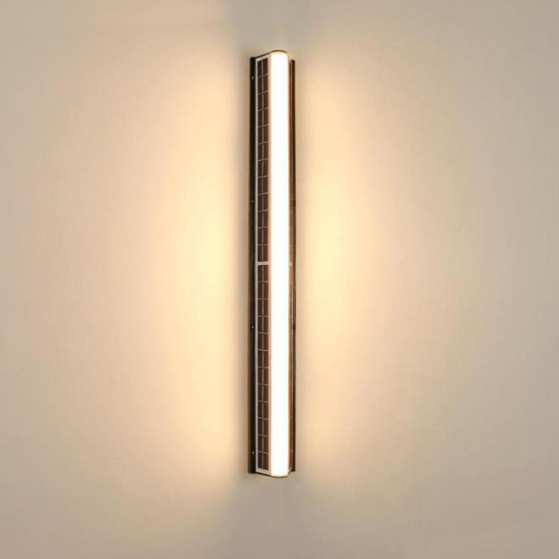 Modern Long Acrylic Solar LED Waterproof Wall Light for Outdoor Garden