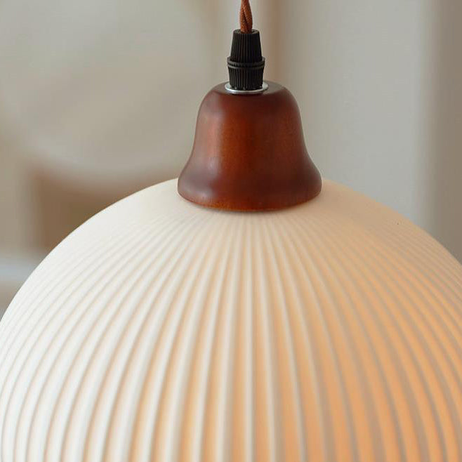 Japanese Vintage Ceramic Dome Pendant Light-Orizon Depot
