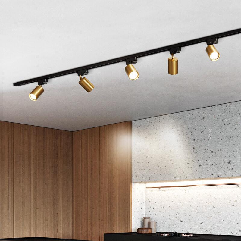 Modern Industrial Tubular Multi-Head LED Track Ceiling Light Fixture-Orizon Depot