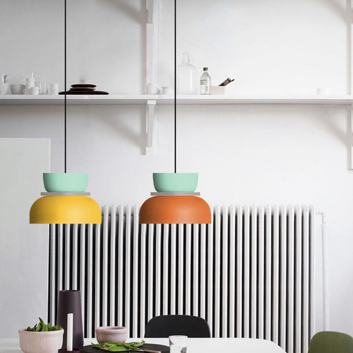 Nordic Colorful Macaron 1-Light LED Pendant Lamp-Orizon Depot