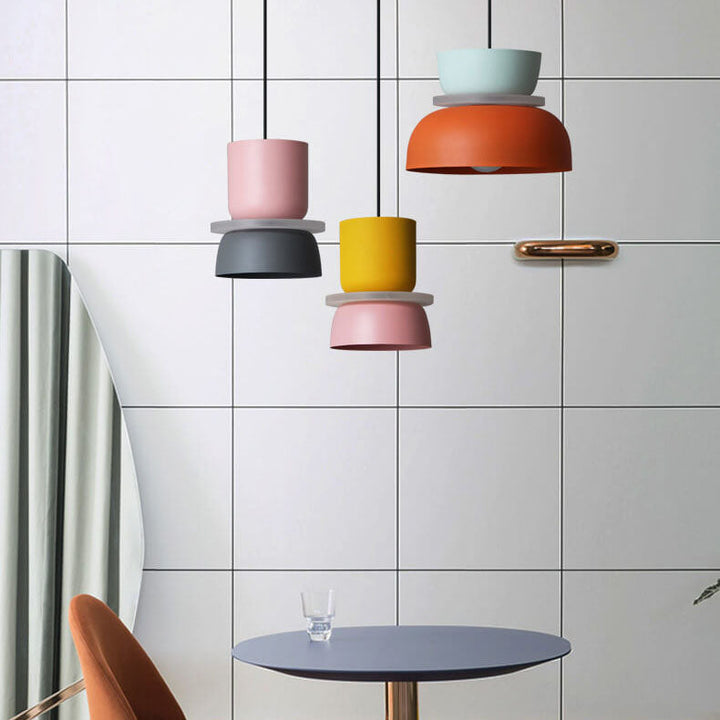 Nordic Colorful Macaron 1-Light LED Pendant Lamp-Orizon Depot
