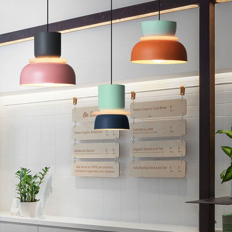 Nordic Colorful Macaron 1-Light LED Pendant Lamp-Orizon Depot