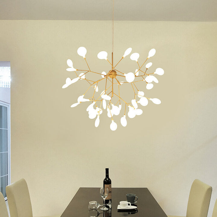 Modern Metal Branch Fireflies LED Chandelier with 27/36 Lights-Orizon Depot