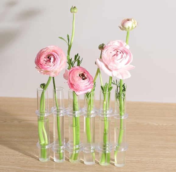 Flexible Flower Vases with Hinges | Modern Glass Tube Design-Orizon Depot