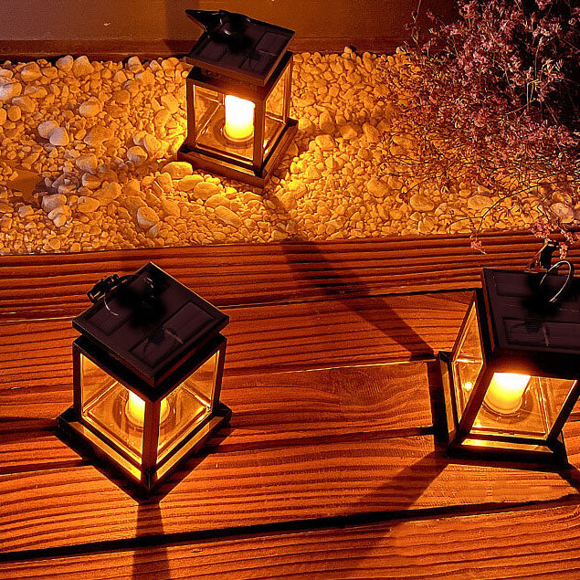 Solar Retro Candle Lantern LED Outdoor Hanging Lamp-Orizon Depot