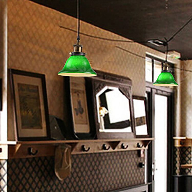 Contemporary Retro Emerald Green Glass Pendant Light-Orizon Depot