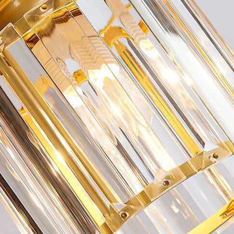 Modern Prismatic Crystal Tubular 6-Light Stairway Chandeliers-Orizon Depot