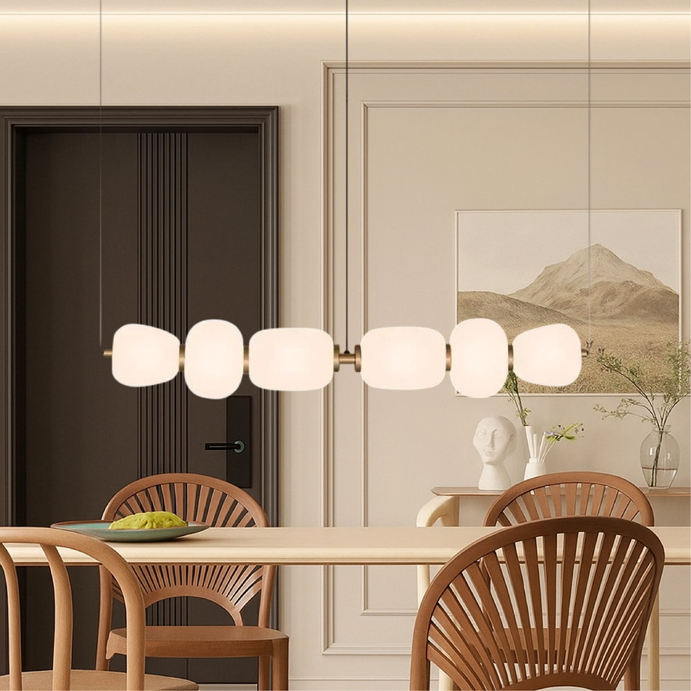 Modern White Glass Bar Pendant Light for Contemporary Interiors-Orizon Depot