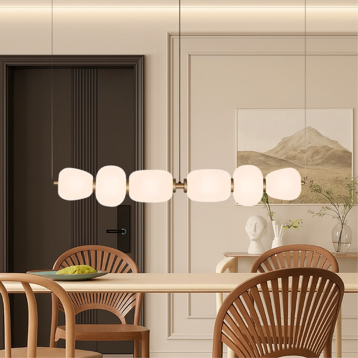 Modern White Glass Bar Pendant Light for Contemporary Interiors-Orizon Depot