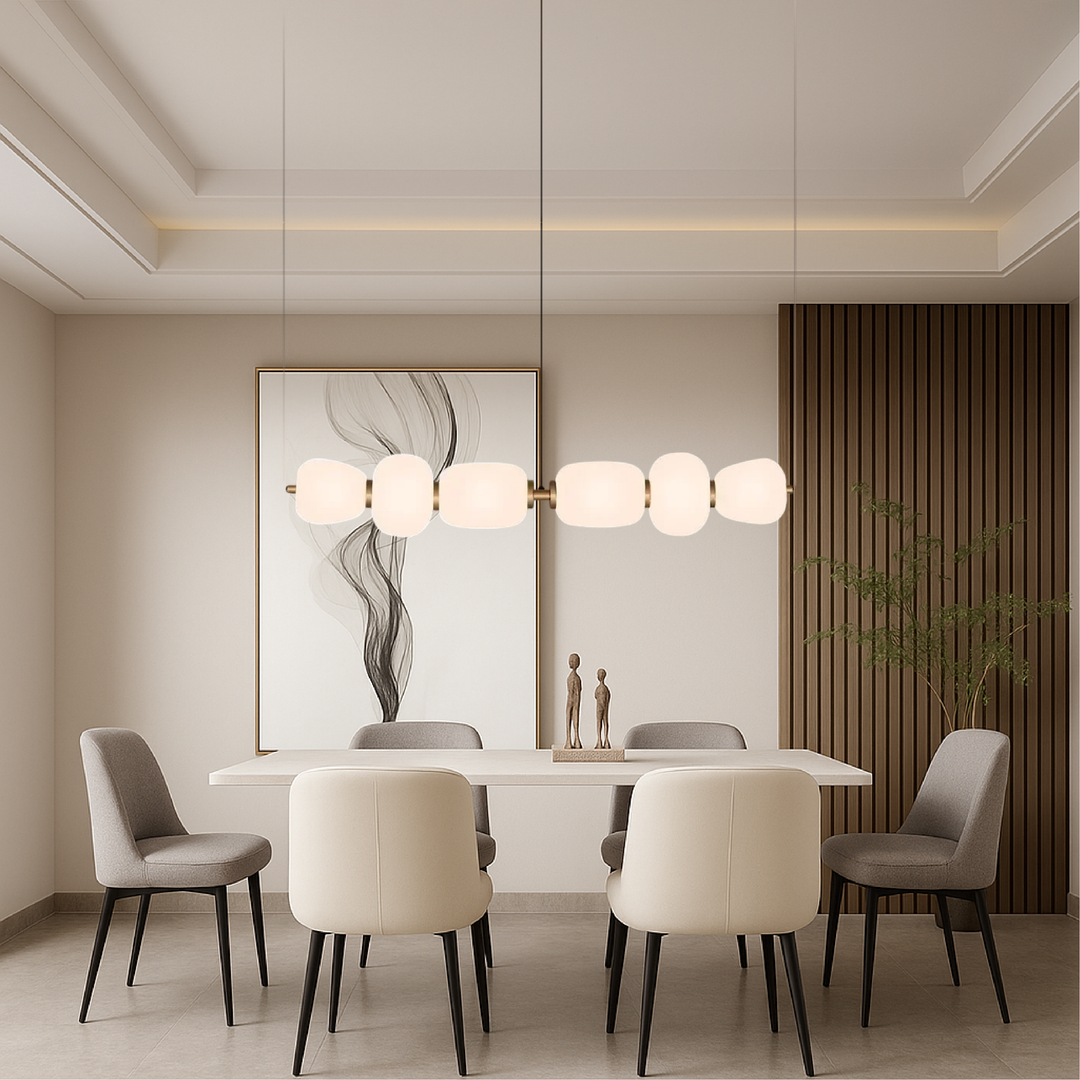 Modern White Glass Bar Pendant Light for Contemporary Interiors-Orizon Depot