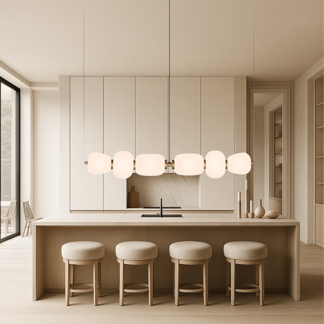 Modern White Glass Bar Pendant Light for Contemporary Interiors-Orizon Depot
