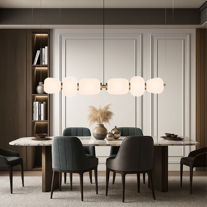 Modern White Glass Bar Pendant Light for Contemporary Interiors-Orizon Depot