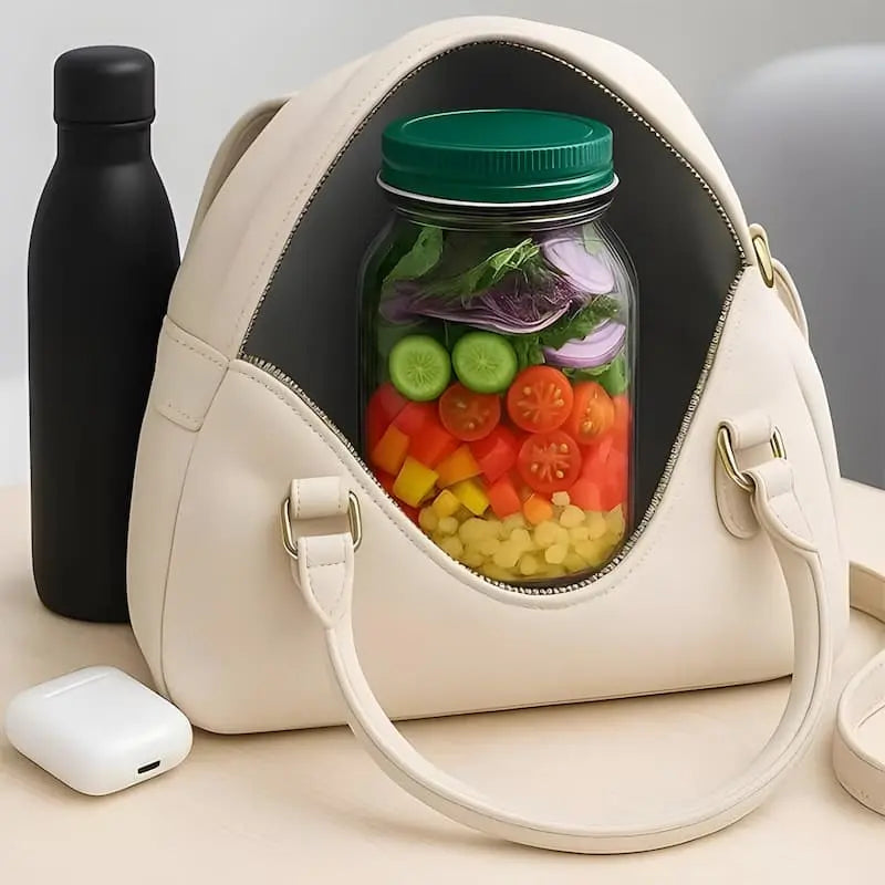 Airtight Glass Salad Dish with Side Entry Twist Lid