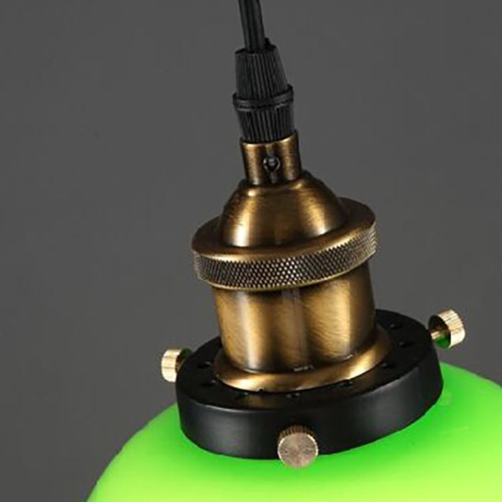 Contemporary Retro Emerald Green Glass Pendant Light-Orizon Depot