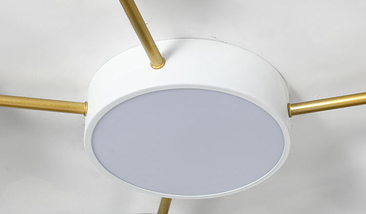Scandinavian Style Solid Wood Iron LED Multi Flush Mount Ceiling Lamp-Orizon Depot