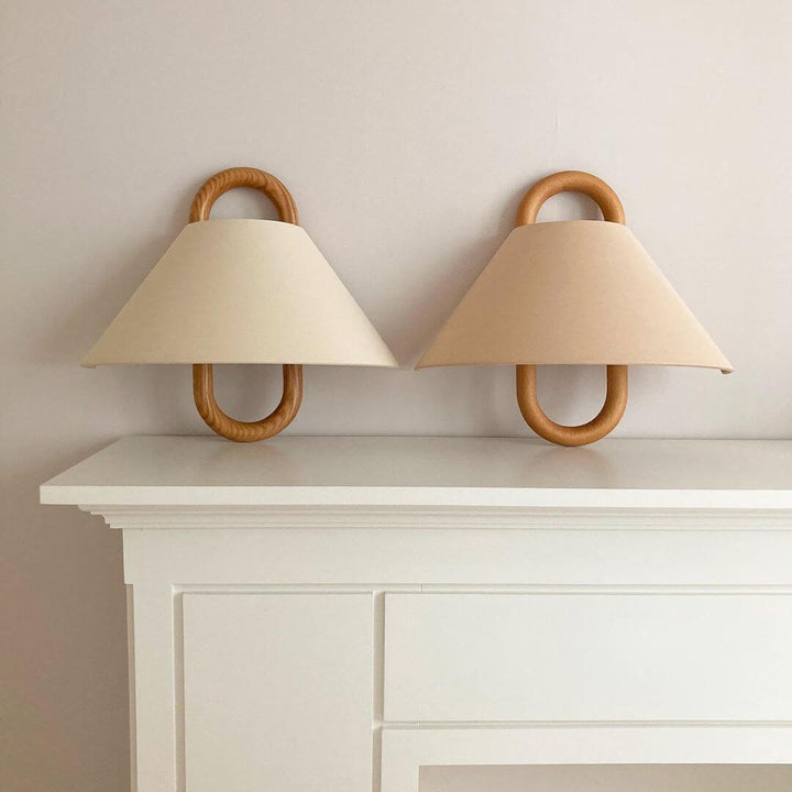 Modern Original Wooden Pleated Semi-Circle 1-Light Wall Sconce Lamp-Orizon Depot