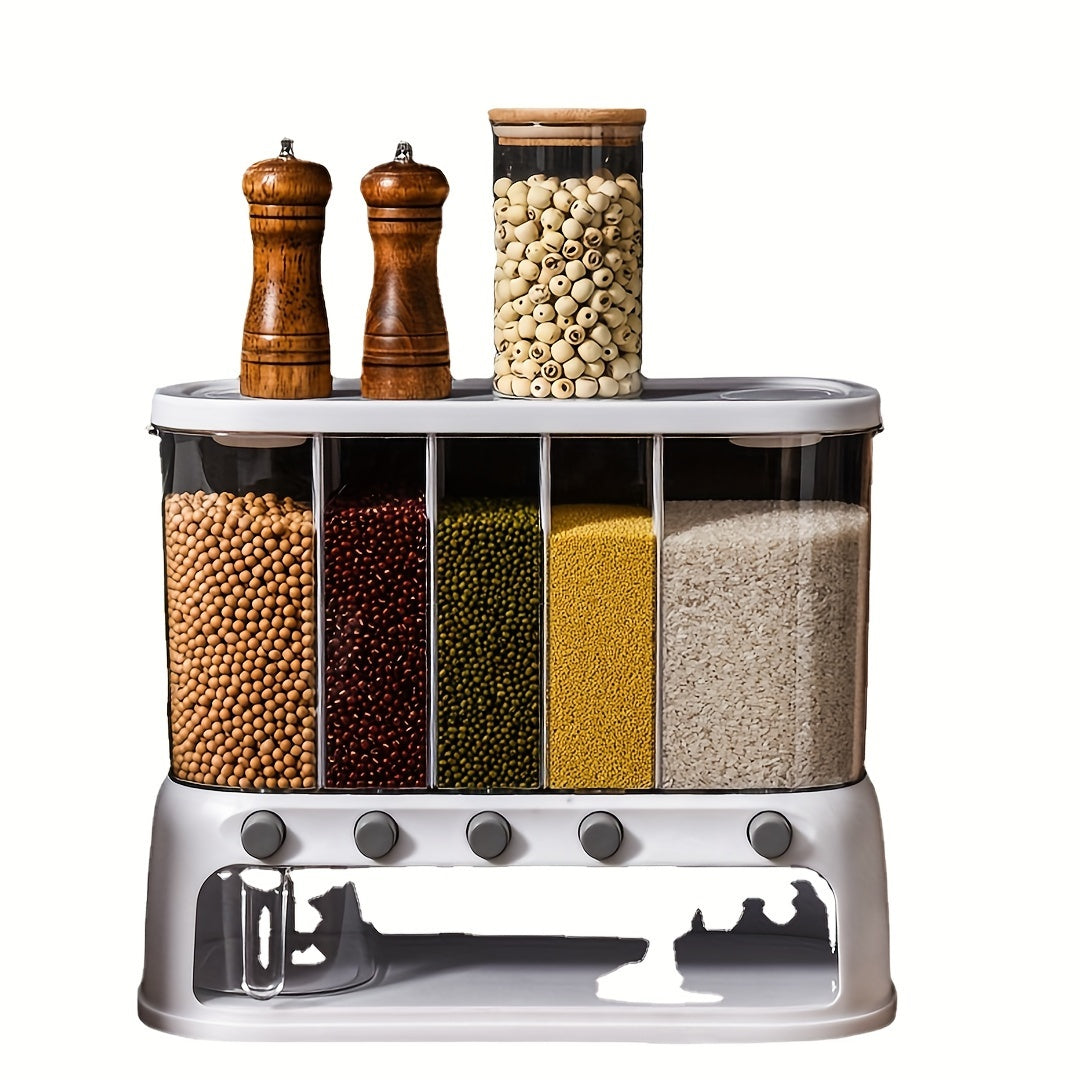 Multi-Compartment Airtight Grain Storage Container | Flip-Top Pantry Organizer-Orizon Depot
