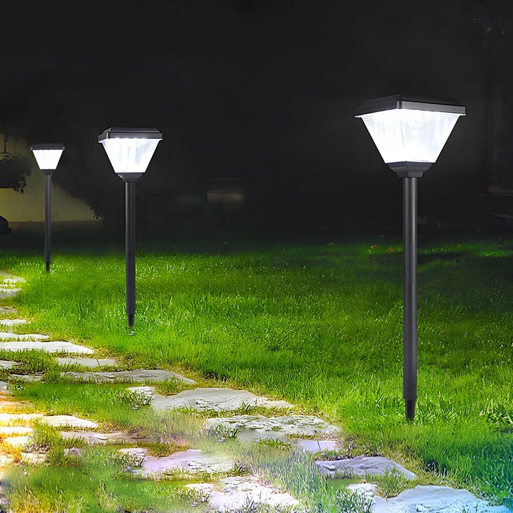 27.6-Inch Modern Black LED Solar Pathway Light-Orizon Depot