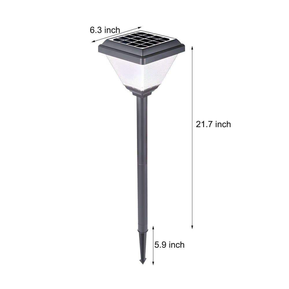 27.6-Inch Modern Black LED Solar Pathway Light-Orizon Depot
