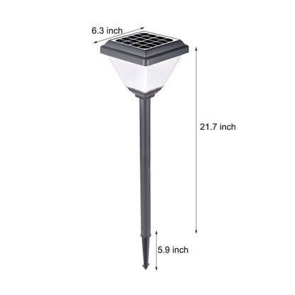 27.6-Inch Modern Black LED Solar Pathway Light-Orizon Depot