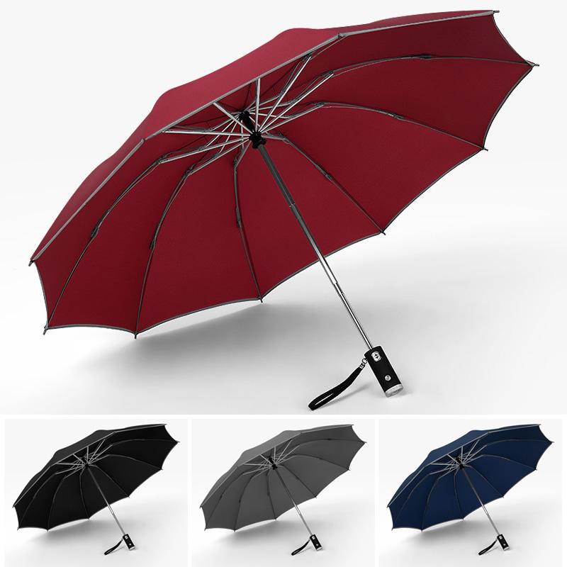 Automatic Foldable Umbrella with Reflective Edge-Orizon Depot