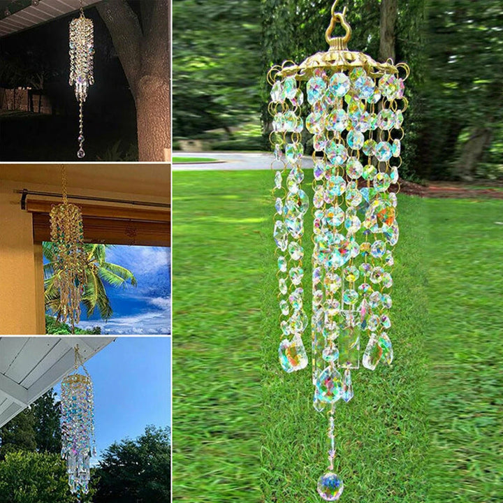 Aurora Crystal Glass Wind Chime for Home Decor and Relaxation-Orizon Depot