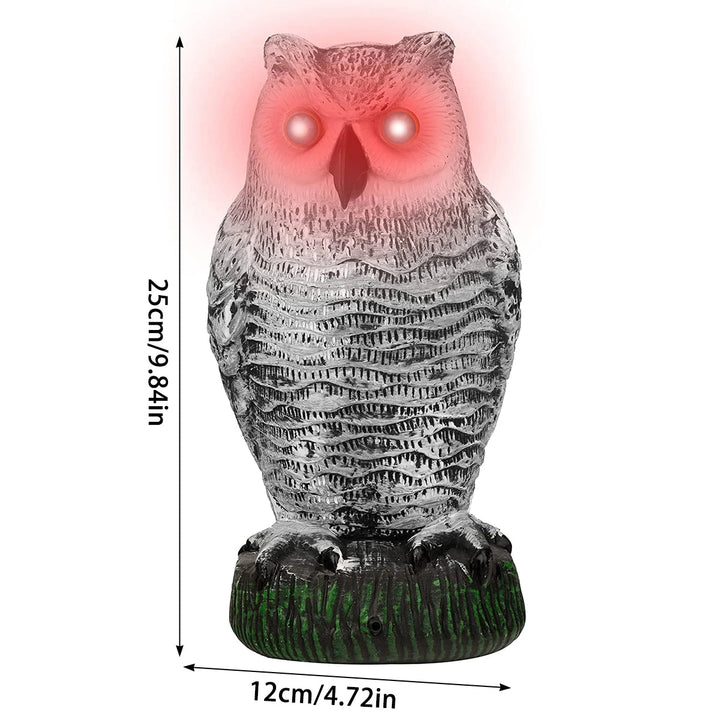 Realistic Owl Decoy for Bird Control and Repelling