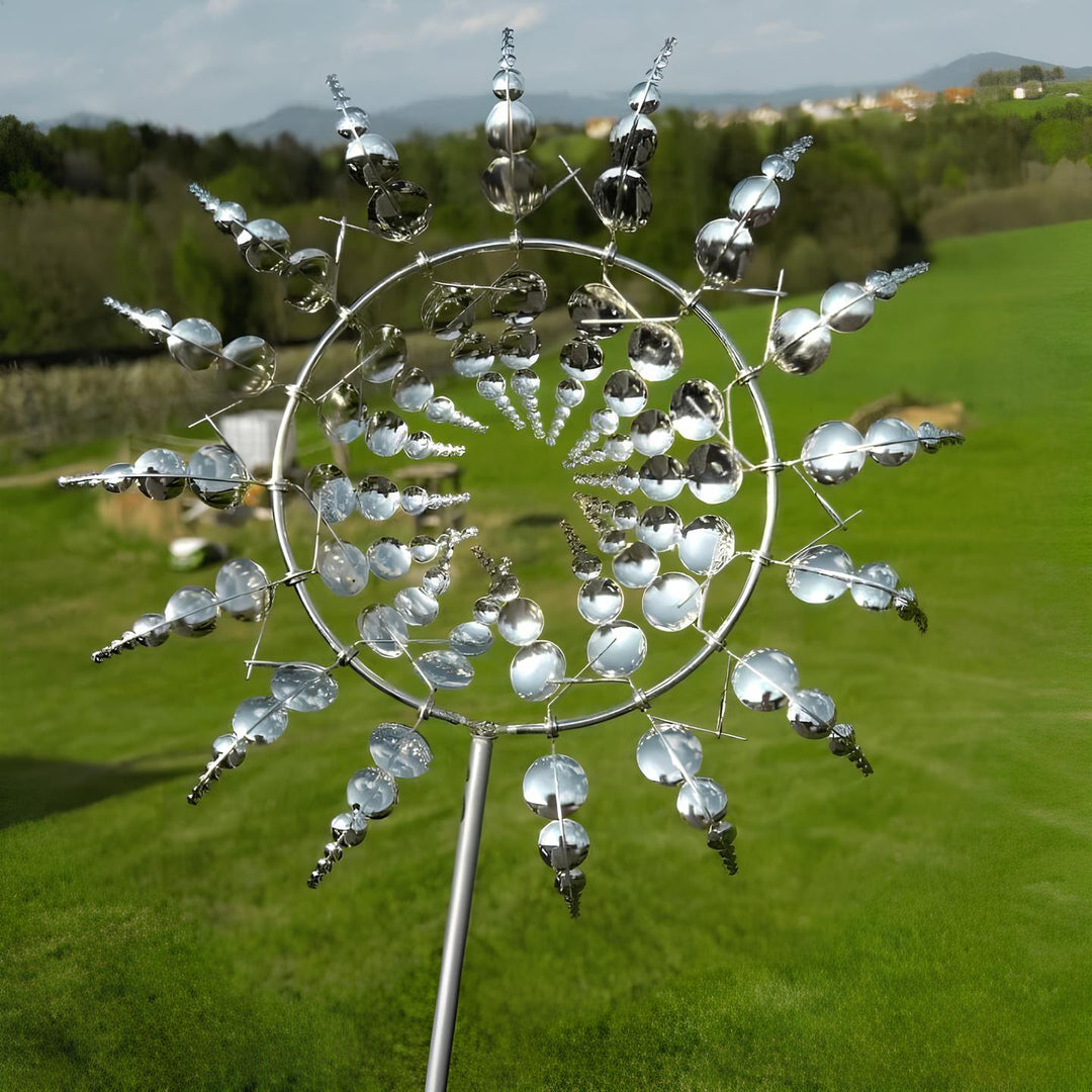 Unique and Enchanting Metal Windmill for Garden Decor-Orizon Depot