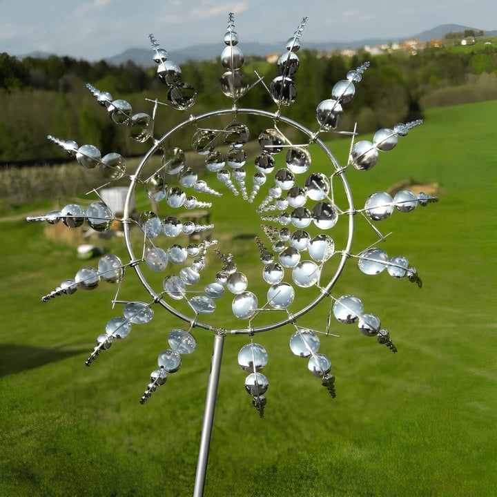 Unique and Enchanting Metal Windmill for Garden Decor-Orizon Depot