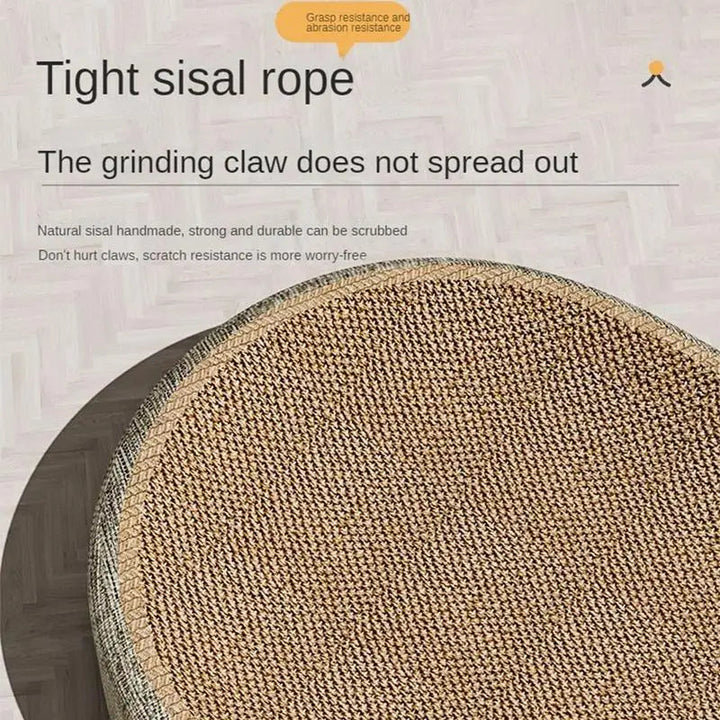Oval Sisal 2-in-1 Cat Scratcher and Bed for Cats