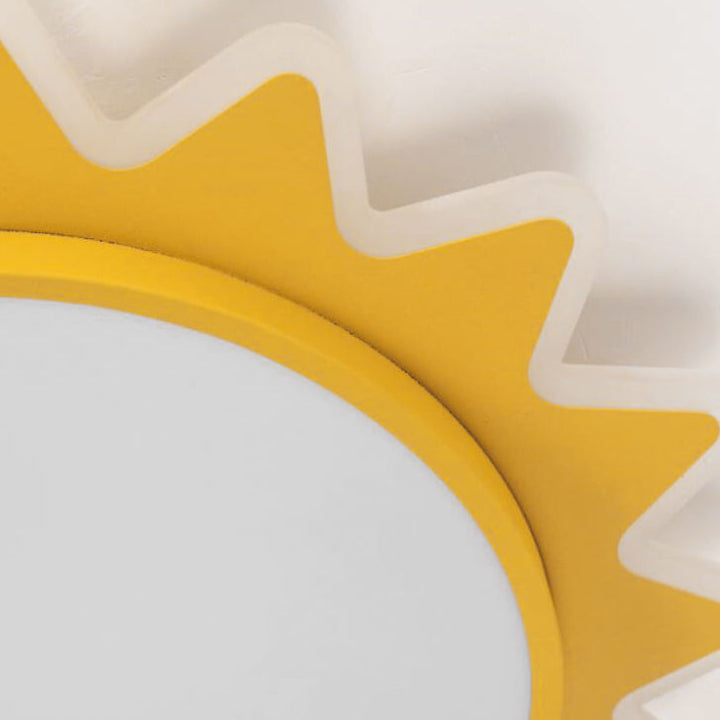 Modern Creative Cartoon Sun Shaped LED Flush Mount Ceiling Lamp-Orizon Depot