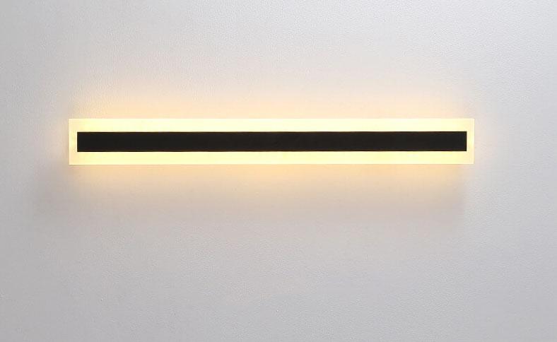 Minimalist Elongated Bar LED Wall Light Waterproof Acrylic Outdoor Fixture-Orizon Depot
