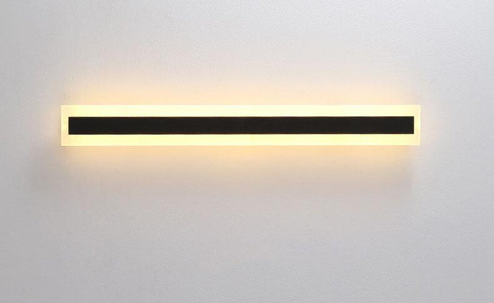 Minimalist Elongated Bar LED Wall Light Waterproof Acrylic Outdoor Fixture-Orizon Depot