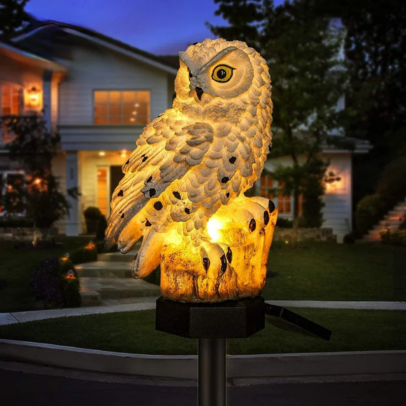 Solar Owl Pathway Stake Light for Garden-Orizon Depot