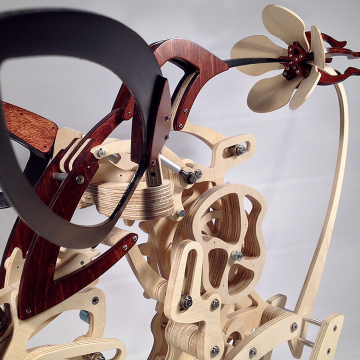 Wooden Kinetic Hummingbird Sculpture - Unique Home Decor Piece-Orizon Depot