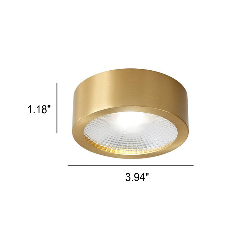 Nordic Light Luxury All Copper Ultra-thin LED Flush Mount Lamp-Orizon Depot
