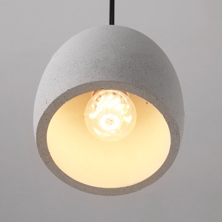 Minimalist Style Cement Dome 1-Light Pendant Lamp-Orizon Depot