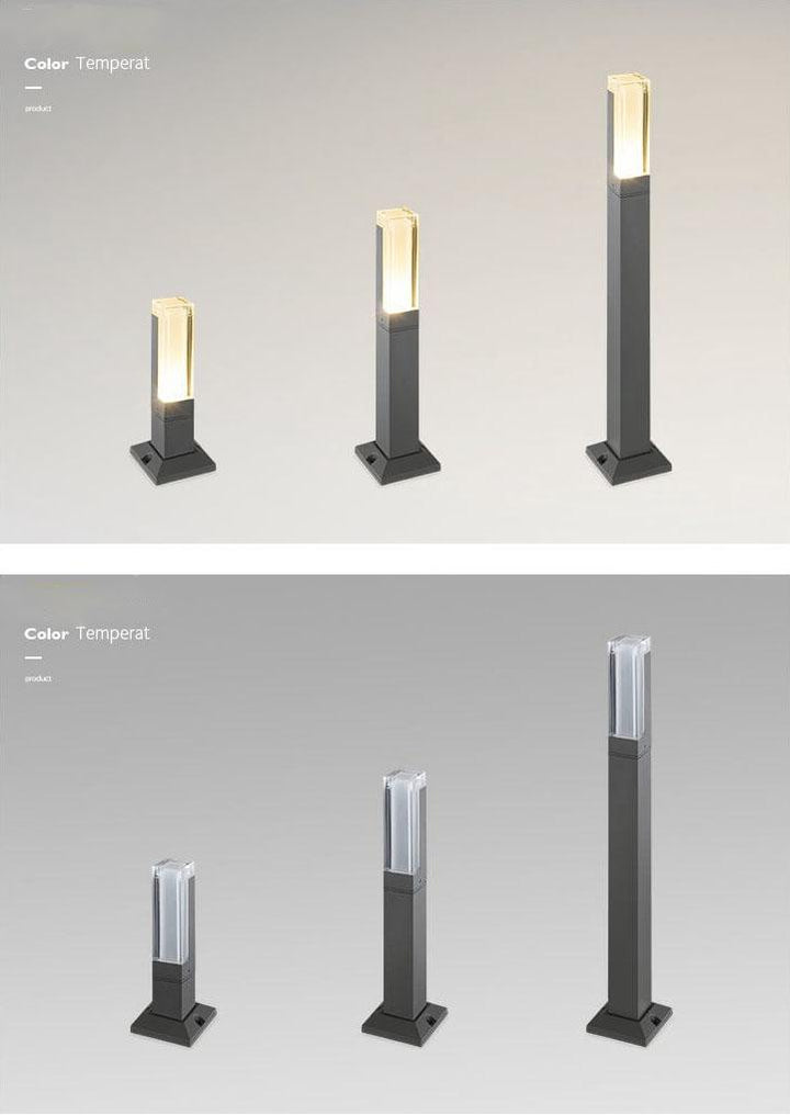Modern Acrylic LED Column Lawn Light – Waterproof Outdoor Garden Lamp-Orizon Depot