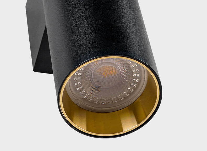 Minimalist Aluminum Cylindrical 2-Light Wall Sconce Lamp-Orizon Depot