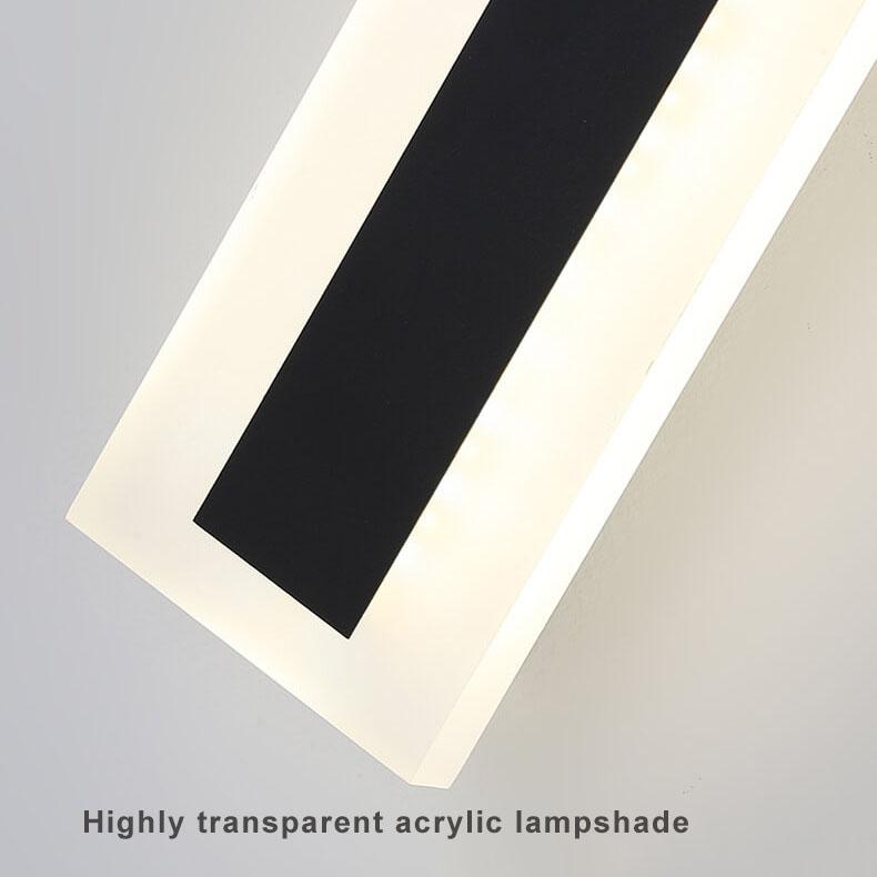 Minimalist Elongated Bar LED Wall Light Waterproof Acrylic Outdoor Fixture-Orizon Depot