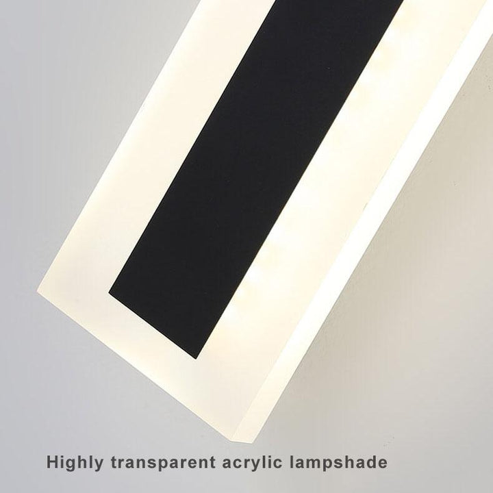 Minimalist Elongated Bar LED Wall Light Waterproof Acrylic Outdoor Fixture-Orizon Depot