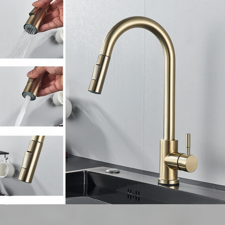 Flexible Kitchen Faucet with Stream Control-Orizon Depot