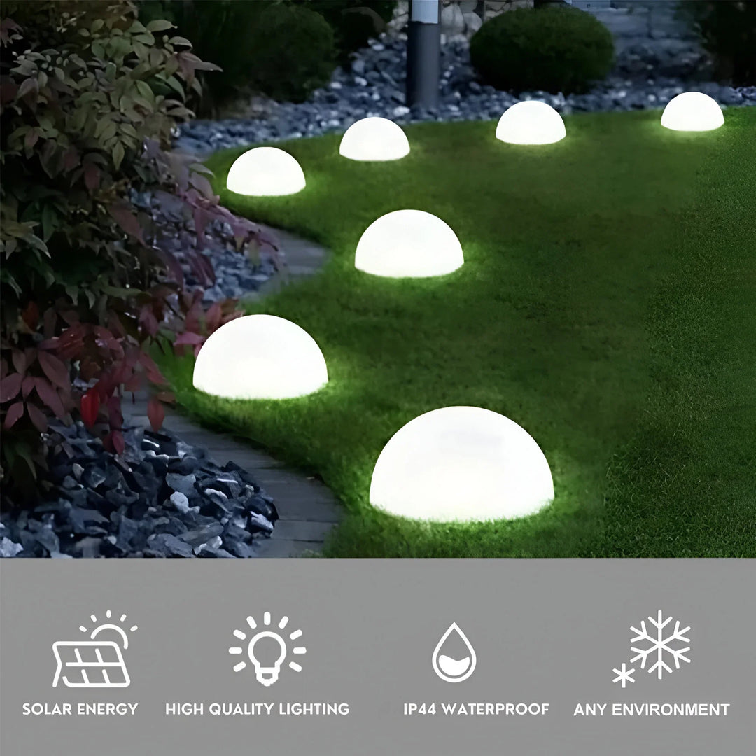 Solar Half-Sphere Garden Light for Outdoor Illumination-Orizon Depot