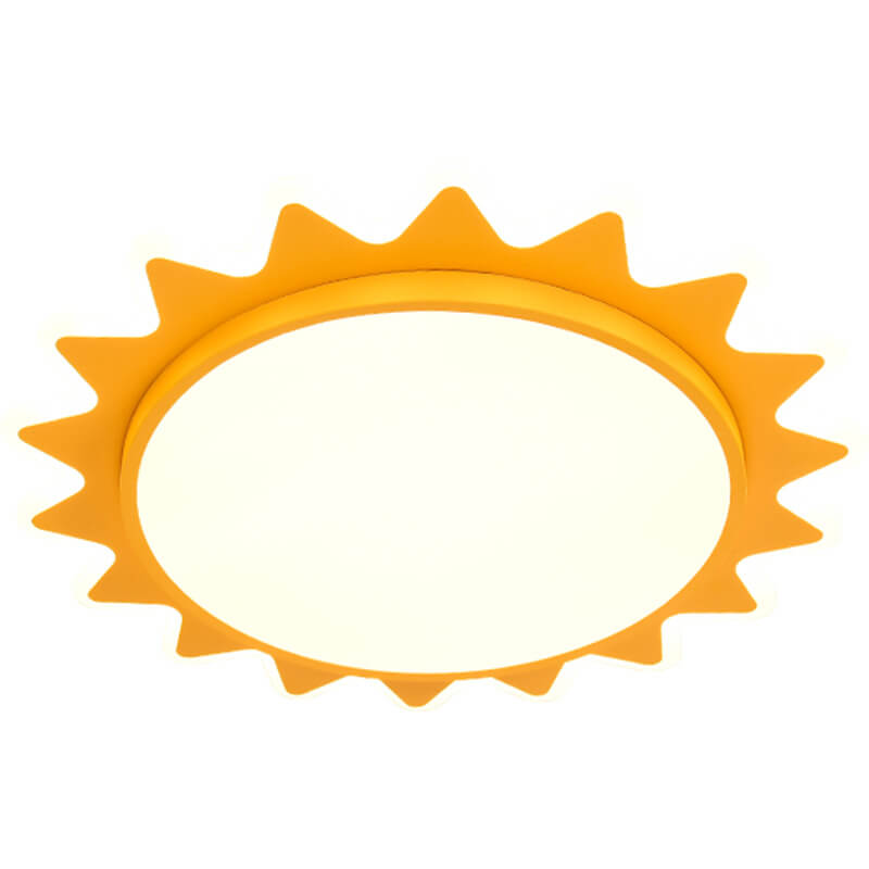 Modern Creative Cartoon Sun Shaped LED Flush Mount Ceiling Lamp-Orizon Depot