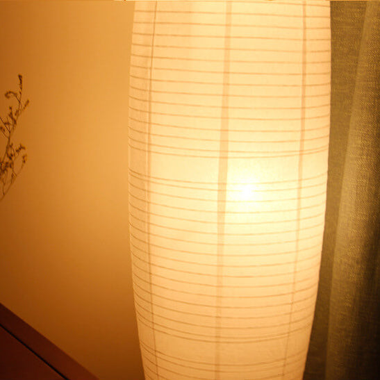 Nordic Minimalist Rice Paper Column Floor Lamp 2-Light Standing Light-Orizon Depot