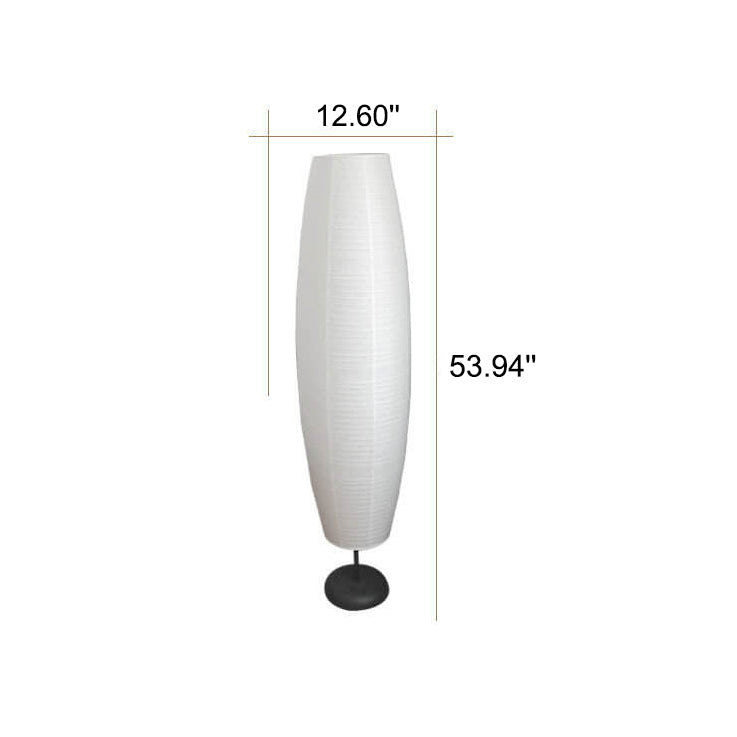 Nordic Minimalist Rice Paper Column Floor Lamp 2-Light Standing Light