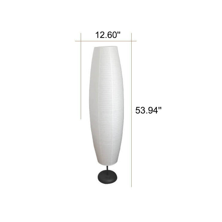 Nordic Minimalist Rice Paper Column Floor Lamp 2-Light Standing Light-Orizon Depot