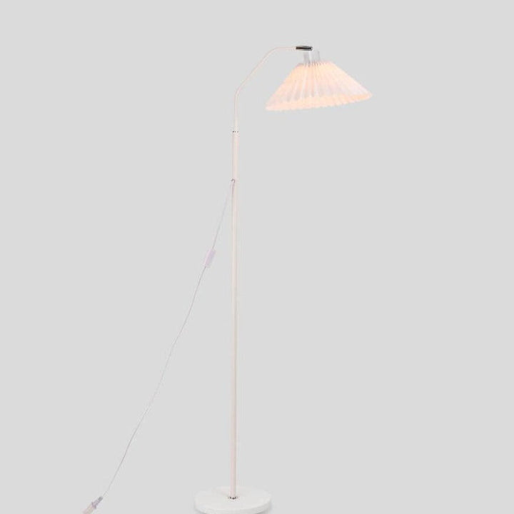 Minimalist Fabric Pleated Shade Floor Lamp 1-Light Standing Light-Orizon Depot