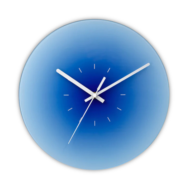 Gradient Design Glass Wall Clock | Contemporary Sunset Style