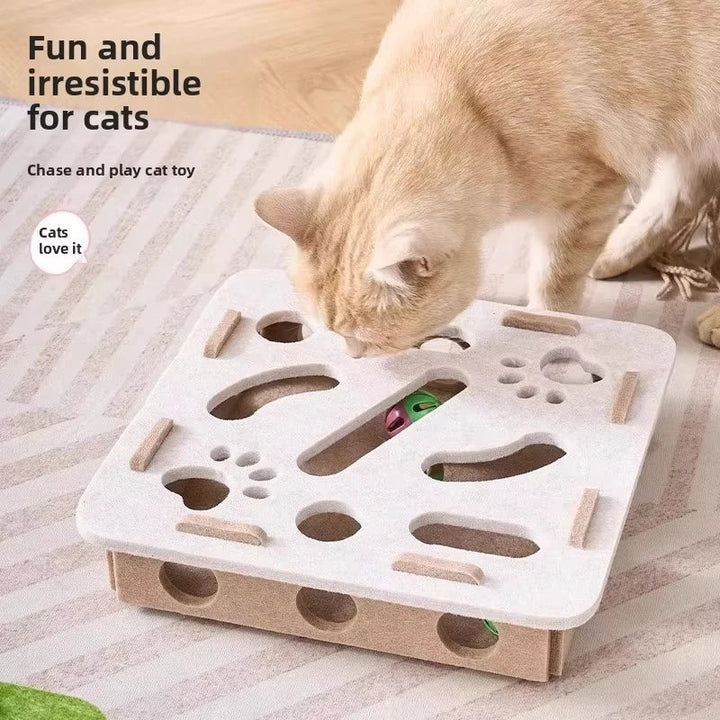 Interactive Felt Cat Puzzle Toy Box